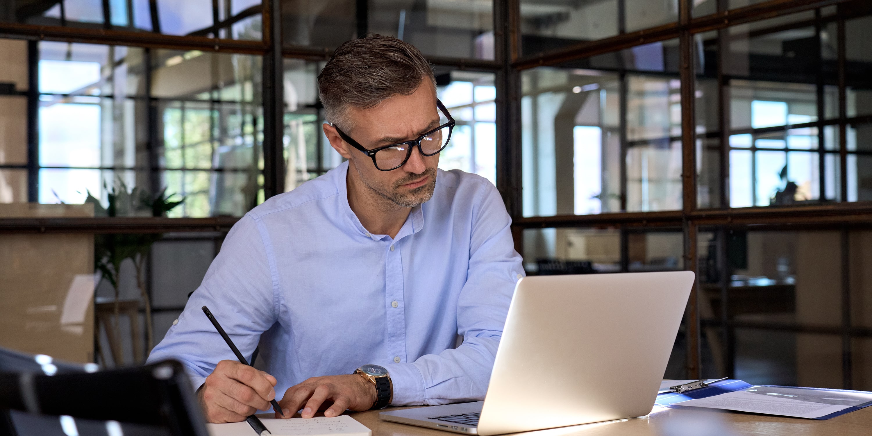 man focused on enterprise portfolio management