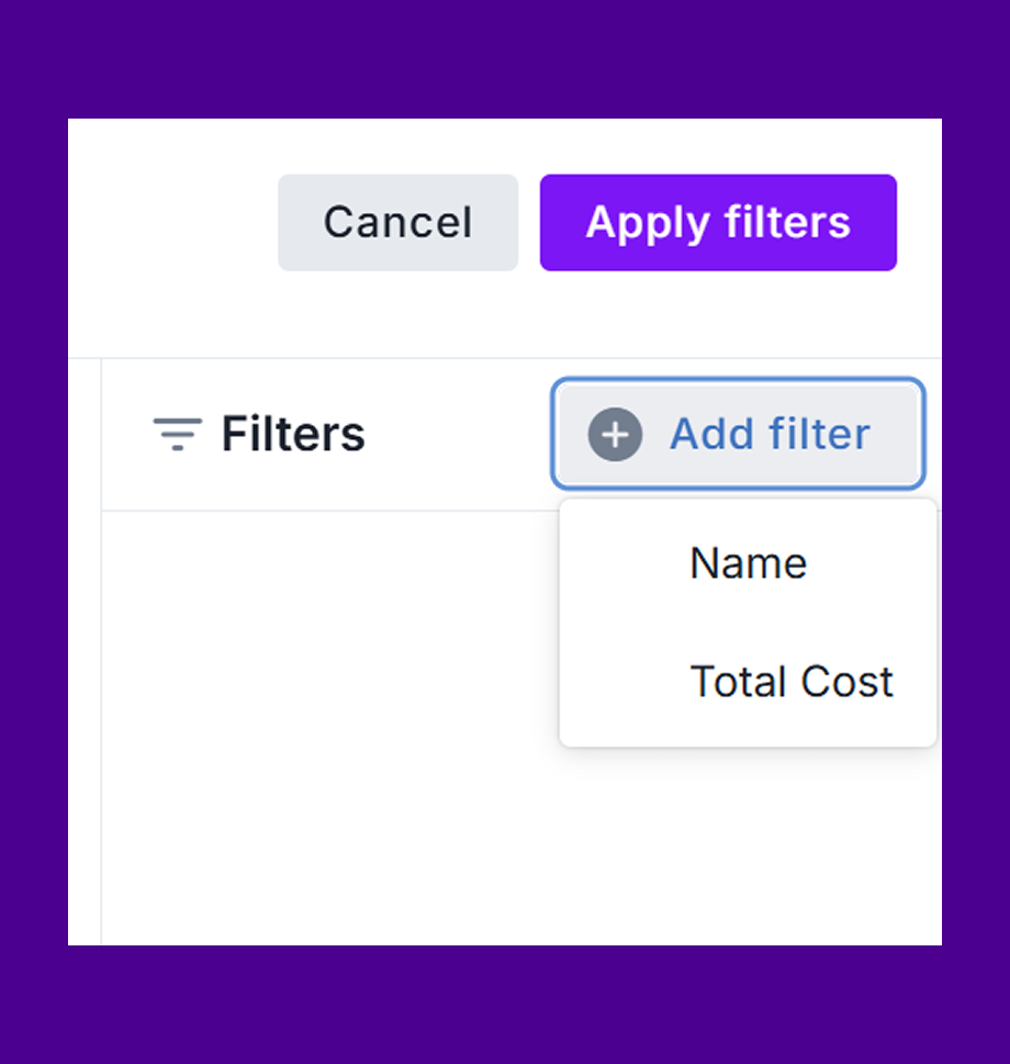 Filtring Sidebar