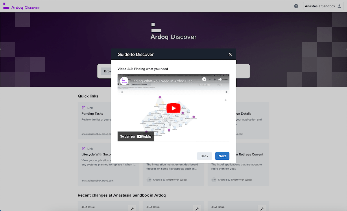 ardoq discover simple onboarding