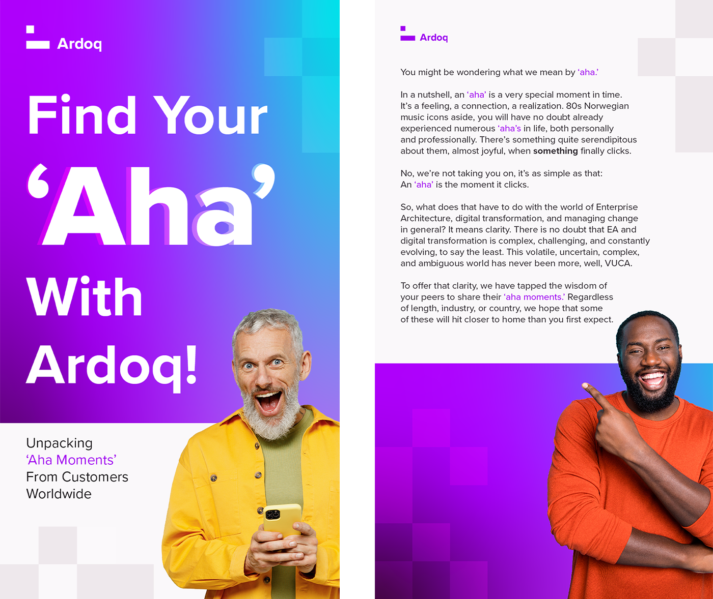 two men finding their aha moments with ardoq
