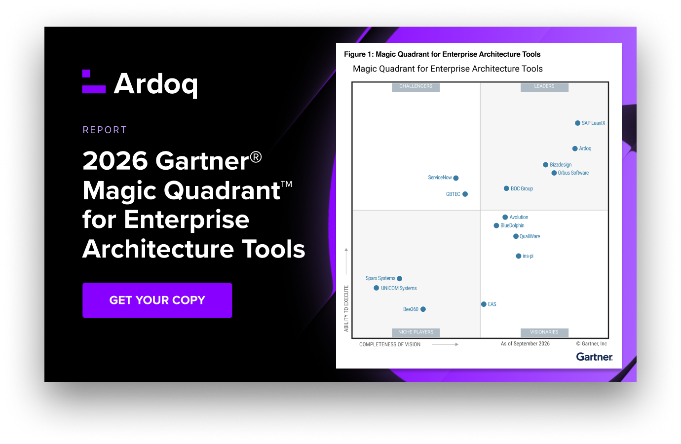 ardoq leader gartner magic quadrant enterprise architecture tools 2026