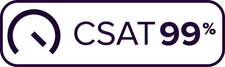 99% CSAT score logo